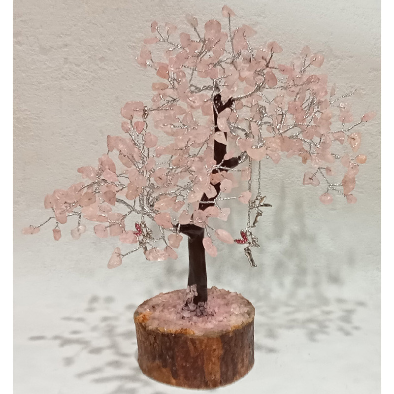 Arbre du Bonheur Quartz Rose Fées